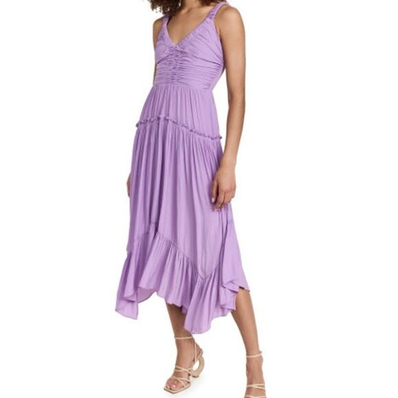 Ramy Brook Cleo Dress Maui Lilac XS, Lavendar Flowing Chiffon, A04, $179, NWT - Picture 2 of 6